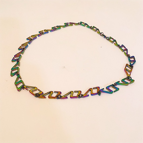 Authentic Vuitton x Virgil Abloh 2024 Rainbow Collier LV Link Necklace - Picture 2 of 10